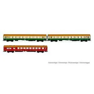DR, 3-tlg. Set OSShD Typ B Reisezugwagen