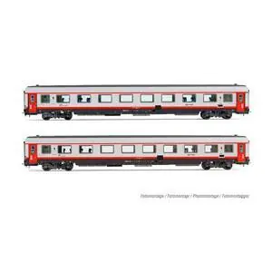 FS, 2-tlg. Set 1. Klasse Wagen Gran Confort, Progetto 901, Frecciabiancamit roten Einstiegen.