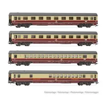 DB, 4-tlg. Set Reisezugwagen TEE Rheingold