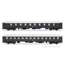 FS, 2er-Set, Rapido 904-905, UIC-X \'68 1. + 2. Klasse, MD50-Drehgestelle, grau mit rotem Streif FS, 2er-Set, Rapido 904-905, UIC-X \'68 1. + 2. Klasse, MD50-Drehgestelle, grau mit rotem Streif