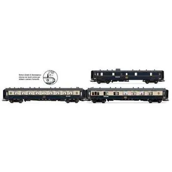CIWL, 3-tlg. Zugset Edelweiss Pullman Express, Set1/2 (DD3, VPC Côte d´Azur + VP Étoile du Nord)