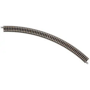 4 Gleise, gebogen, in Schotterbettung, 45°, r 354 mm