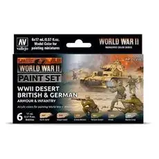 Farb-Set, Deutsche & Britische Infanterie, Wüstenfarben WWII