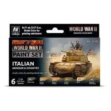 Farb-Set, Italienische Panzerung & Infanterie, WWII *