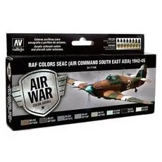 Farb-Set RAF SEAC 1942 - 1945, 8 x 17 ml