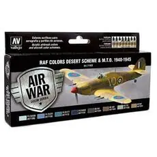 Farb-Set, RAF Wüstentarnung WWII, 8 x 17 ml