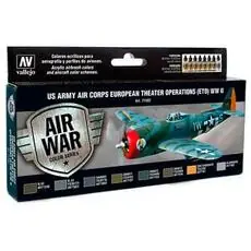 Farb-Set, USA Flugzeuge WWII, 8 x 17 ml, ETO-Operation