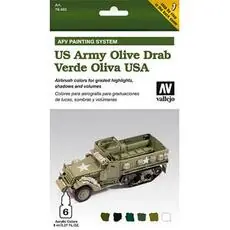 Farb-Set, US Olivgrau, 6 x 8 ml