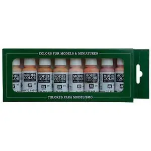 Farb-Set, Gesichts- und Hauttöne, 8 x 17 ml
