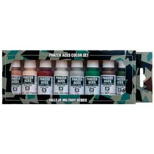 Farb-Set, Set 6 - Panzer - Hauttöne und Tarnung, 8 x 17 ml *