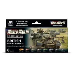 Farb-Set, Britische Panzerung und Infanterie, WWIII *