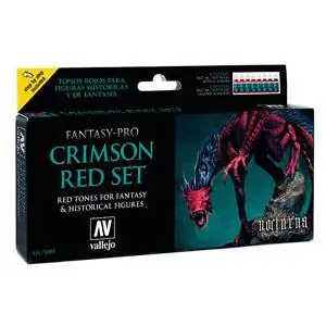 Farb-Set, Rot/Karminrot, 8 x 17 ml