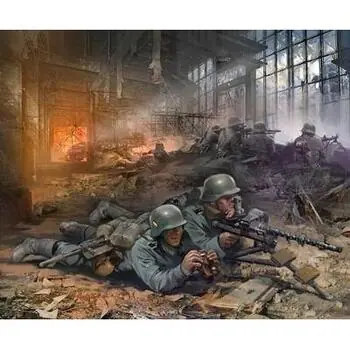 1/72 WWII deutsche MG-Besatzung, Ostfront 1941