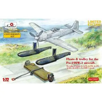 Floats & trolley for Fw-190W-1 fighter in 1:72