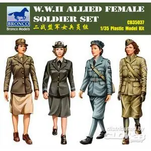 W.W.II Allied Female Soldier Set(4 Figuren)