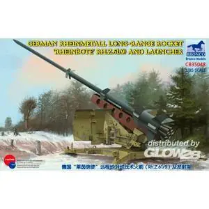 German Rheinmetall Rheinbote Rakete Rheinbote(Rh.Z.61/9) and launcher