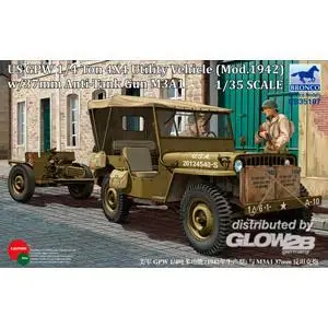 US GPW 4x4 Light Utility Truck w/37mm Anti-Tank Gun M3A1