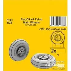 Fiat CR.42 Main Wheels (ICM kit) in 1:32