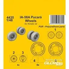 IA-58A Pucara Wheels (Kinetic kit) in 1:48
