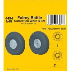 Fairey Battle Correction Wheels Set for Trumpeter kit in 1:48