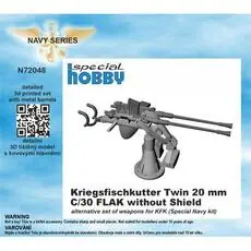Kriegsfischkutter Twin 20 mm C/30 FLAK without Shield in 1:72