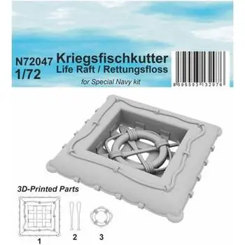 Kriegsfischkutter Life Raft / Rettungsfloss in 1:72