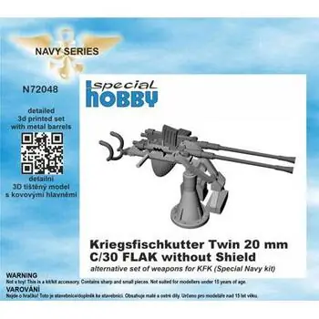 Kriegsfischkutter Twin 20 mm C/30 FLAK without Shield in 1:72