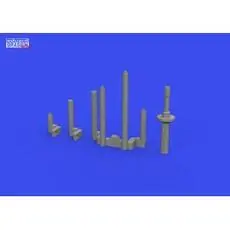 P-38J gun barrels PRINT for TAMIYA in 1:48