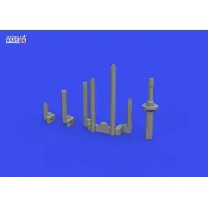 P-38J gun barrels PRINT for TAMIYA in 1:48