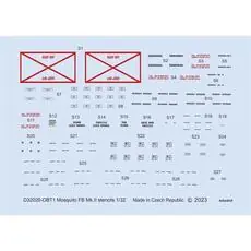 Mosquito FB Mk.II stencils 1/32 for TAMIYA in 1:32
