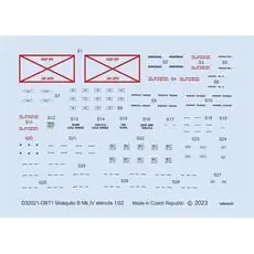 Mosquito B Mk.IV stencils 1/32 for HKM in 1:32