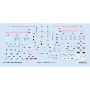 A6M2 stencils for TAMIYA in 1:32