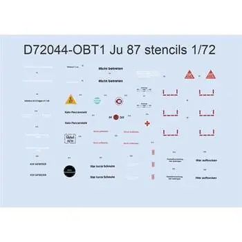 Ju 87 stencils for ACADEMY/AIRFIX/ITALERI/REVELL in 1:72