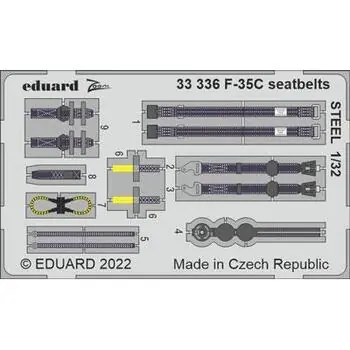F-35C seatbelts STEEL for TRUMPETER in 1:32
