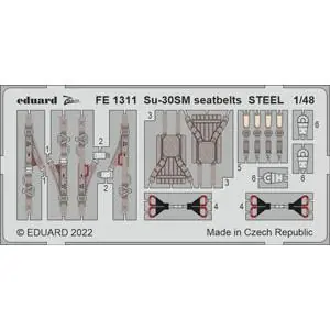 Su-30SM seatbelts STEEL for GREAT WALL HOBY in 1:48