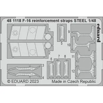 F-16 reinforcement straps STEEL 1/48 KINETIC in 1:48