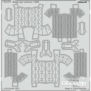 Akagi rear columns, for HASEGAWA in 1:350