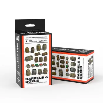 BARRELS & BOXES WARGAME SET (RESIN 30-35MM)