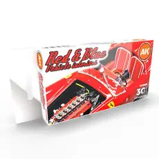 ROTE UND BLAUE INNENFARBEN