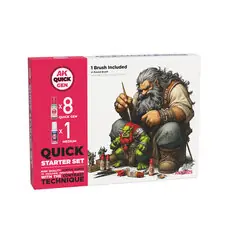 QUICK STARTER SET (8 QUICK GEN + 1 MEDIUM + 1 GRATIS-PINSEL)