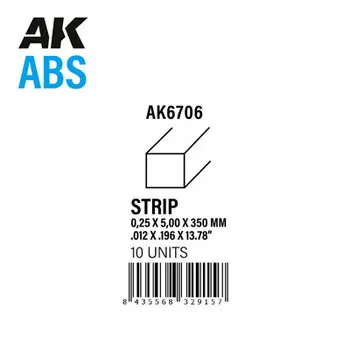 Streifen 0,25 x 5,00 x 350mm - ABS STRIP