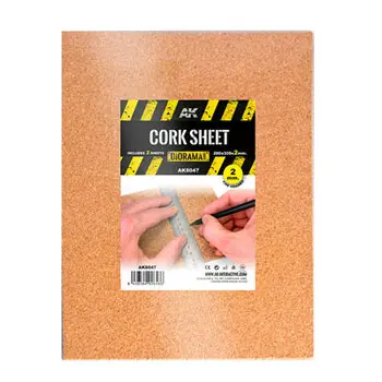 Korkplatte – FEIN gekörnt 200x300x2mm