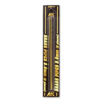 Messingrohre 2,0 mm, 2 Stück