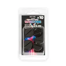 PLASTIC WARGAME BASES. ROUND BASE WITH LIP 25mm PLASTIC WARGAME BASES. ROUND BASE WITH LIP 25mm