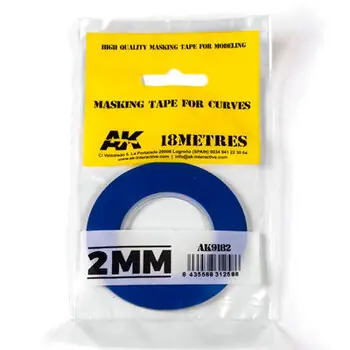 Blaues Abdeckband für Kurven 2mm