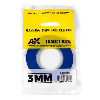 Blaues Abdeckband für Kurven 3 mm