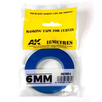 Blaues Abdeckband für Kurven 6mm