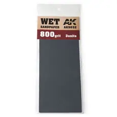 Nassschleifpapier 800er Körnung. 3 Einheiten