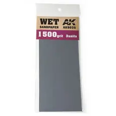 Nassschleifpapier, Körnung 1500. 3 Einheiten