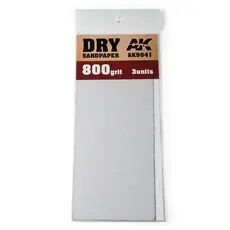 Trockenschleifpapier, Körnung 800. 3 Einheiten